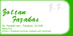 zoltan fazakas business card